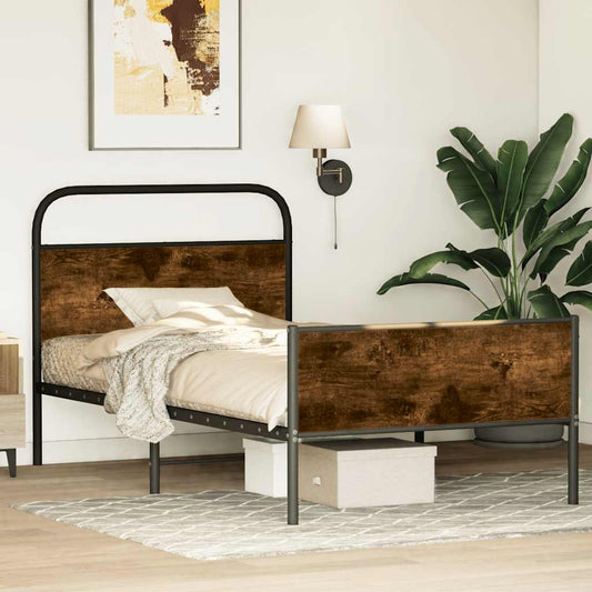 vidaXL Bed Frame without Mattress 90x200 cm Sonoma Oak Engineered Wood