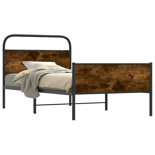 vidaXL Bed Frame without Mattress 107x203 cm Sonoma Oak Engineered Wood