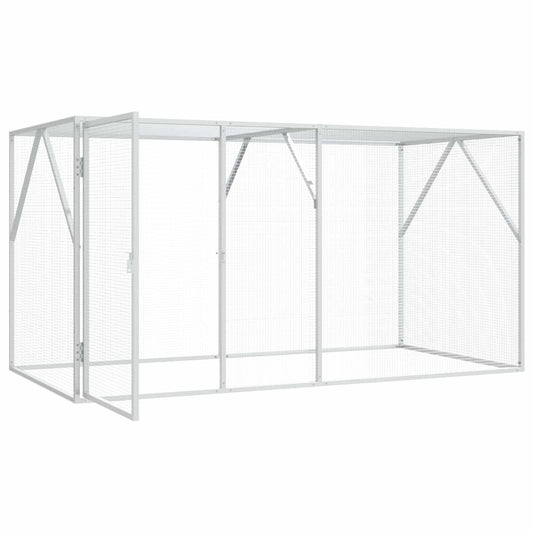 vidaXL Bird Cage Anthracite 208 x 102 x 108 cm Galvanised Steel