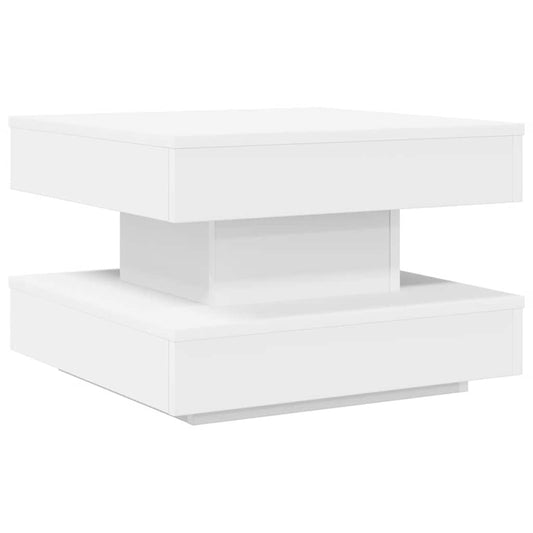 vidaXL Coffee Table 360-Degree Rotatable White 50x50x34,5 cm