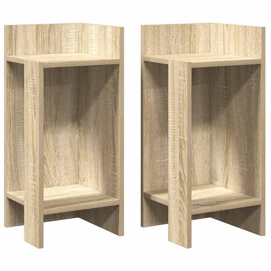 vidaXL Side Tables 2 pcs with Shelf Sonoma Oak 25,5x27x60 cm