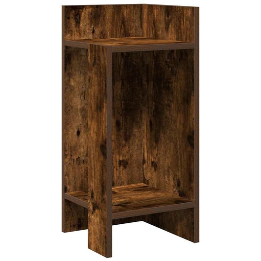 vidaXL Side Table with Shelf Smoked Oak 25,5x27x60 cm