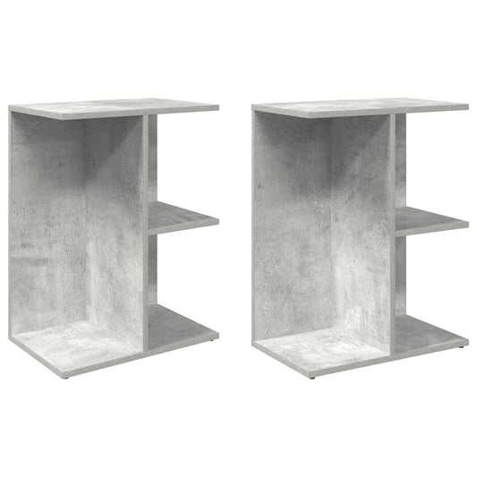 vidaXL Bedside Tables 2 pcs Concrete Grey 46.5x29x61cm Engineered Wood