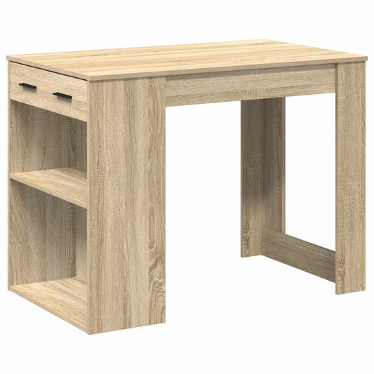 vidaXL Desk with Drawer and Shelf Sonoma Oak 102x62x77,5 cm Engineered Wood
