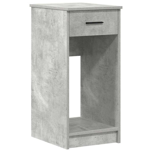 vidaXL Computer Tower Stand with Drawer Concrete Grey 35x45x77 cm