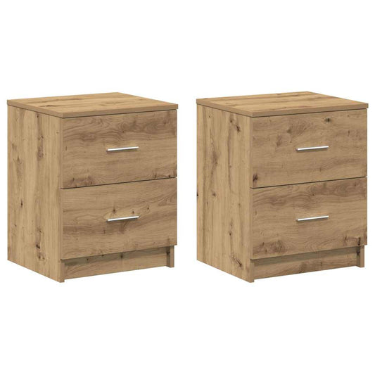 vidaXL Bedside Cabinet | Set of 2 | Artisan oak | Engineered wood | Standard