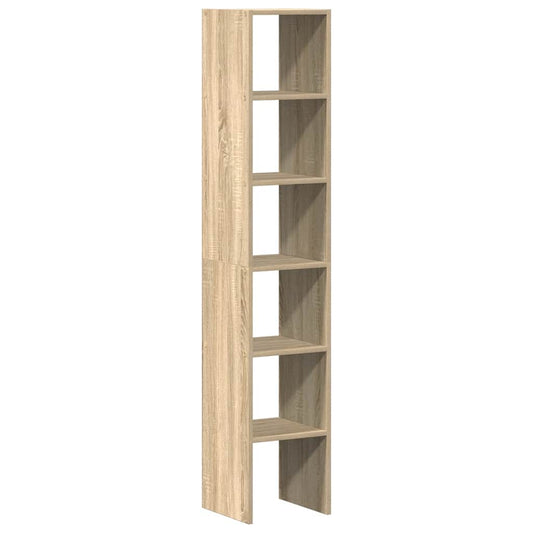 vidaXL Bookcases 2 pcs Stackable Sonoma Oak 30x30x80cm Engineered Wood
