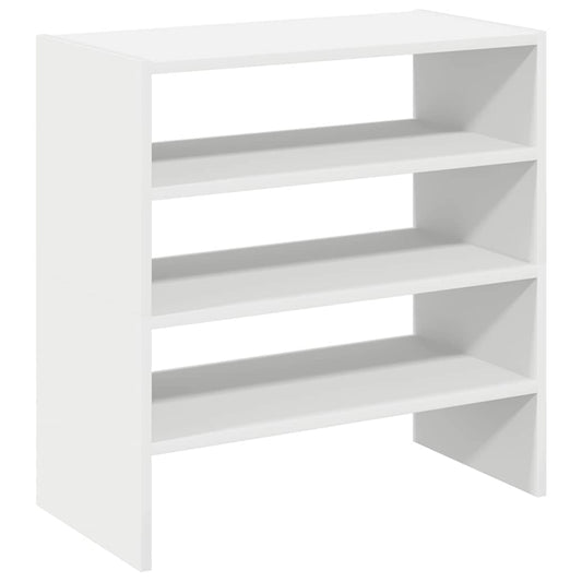 vidaXL Shoe Racks 2 pcs Stackable White 60x30x30,5 cm