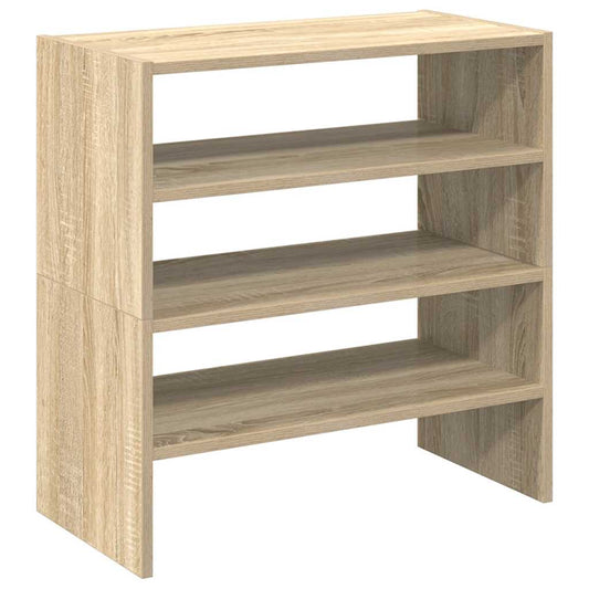 vidaXL Shoe Racks 2 pcs Stackable Sonoma Oak 60x30x30,5 cm