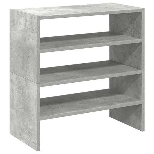 vidaXL Shoe Racks 2 pcs Stackable Concrete Grey 60x30x30,5 cm
