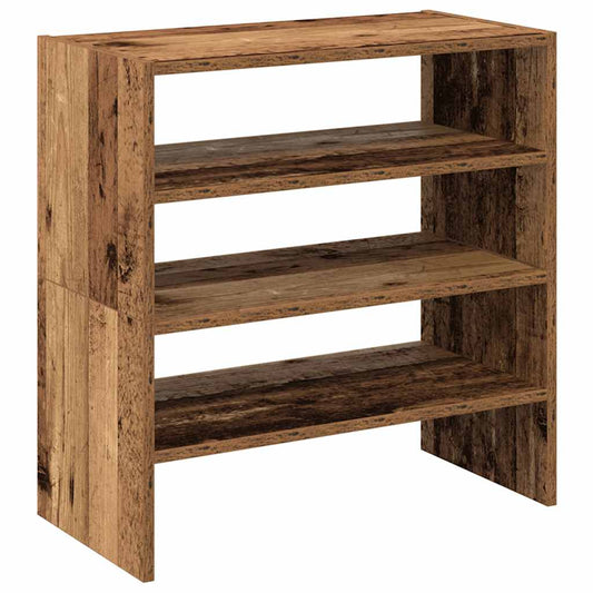 vidaXL Shoe Racks 2 pcs Stackable Old Wood 60x30x30,5 cm