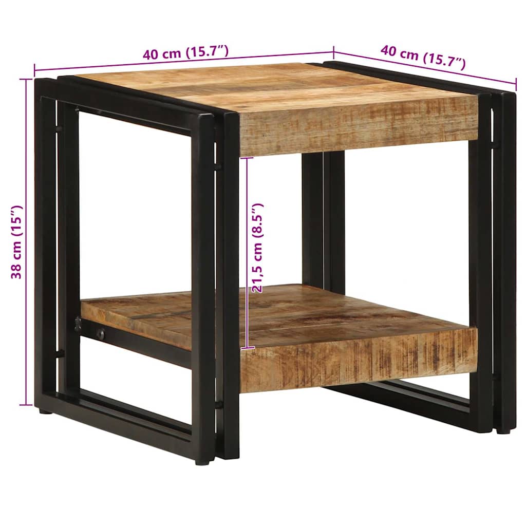 vidaXL Coffee Table Brown 40 x 40 x 38 cm Solid Mango Wood