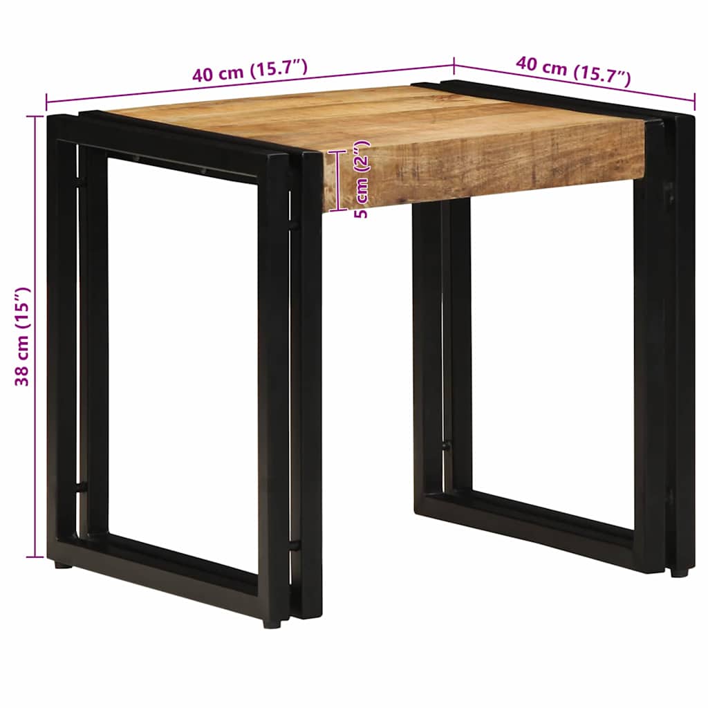 vidaXL Coffee Table Brown 40 x 40 x 38 cm Solid Mango Wood