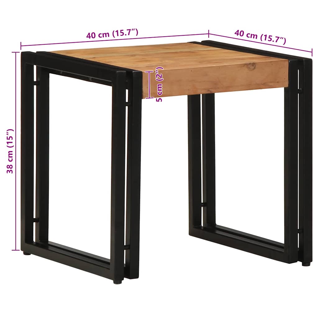 vidaXL Coffee Table Brown 40 x 40 x 38 cm Solid Acacia Wood