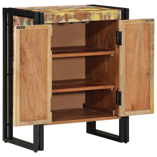 vidaXL Shoe Cabinet Multicolour 56 x 35 x 70 cm Solid Reclaim wood