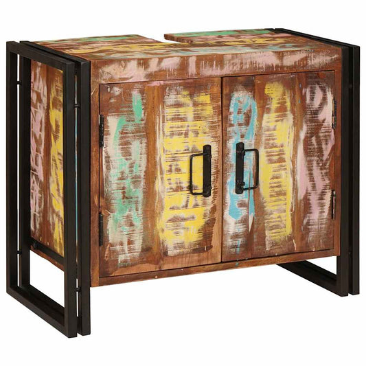 vidaXL Sink cabinet Multicolour 71 x 33 x 58 cm Solid Reclaim Wood