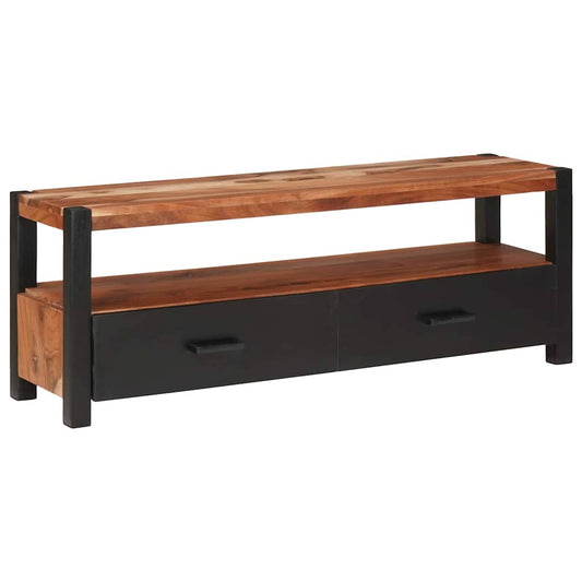 vidaXL Media Cabinet Brown 110 x 30 x 40 cm Solid Acacia Wood