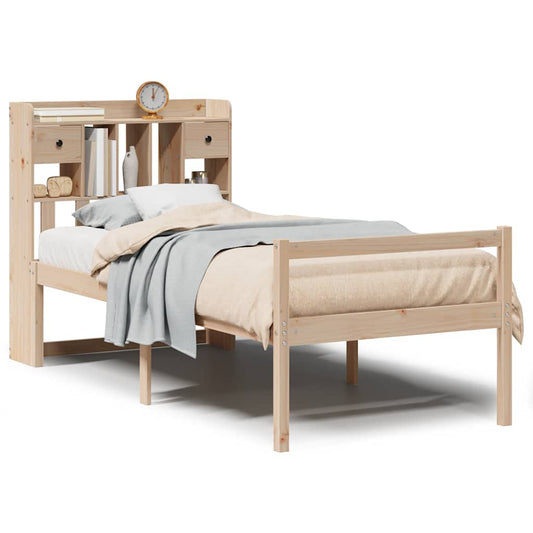 vidaXL Bookcase Bed without Mattress 90x200 cm Solid Wood Pine