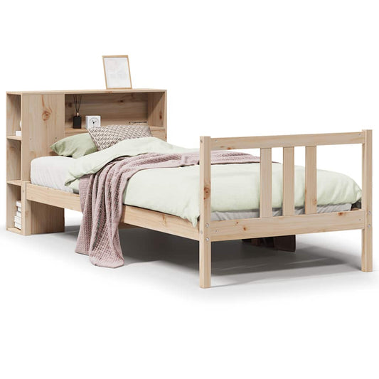 vidaXL Bookcase Bed without Mattress 75x190cm Solid Wood Pine