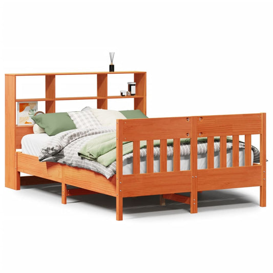 vidaXL Bed Frame without Mattress Wax Brown 120x200 cm Solid Wood Pine