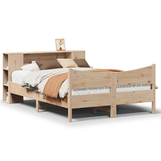 vidaXL Bed Frame without Mattress 135x190 cm Double Solid Wood Pine