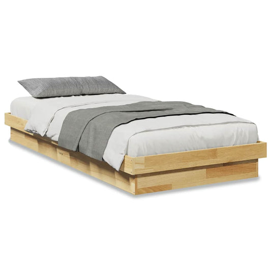 vidaXL Bed Frame Without Mattress 100x200 cm Solid Oak Wood