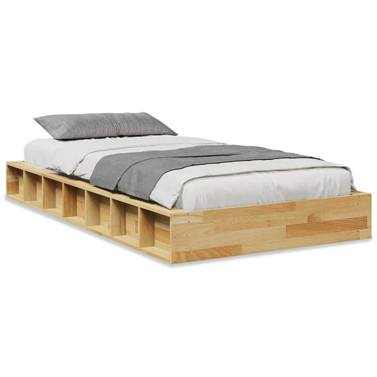 vidaXL Bed Frame | Oak | Solid oak wood | Single | Bed Frame | Rectangular