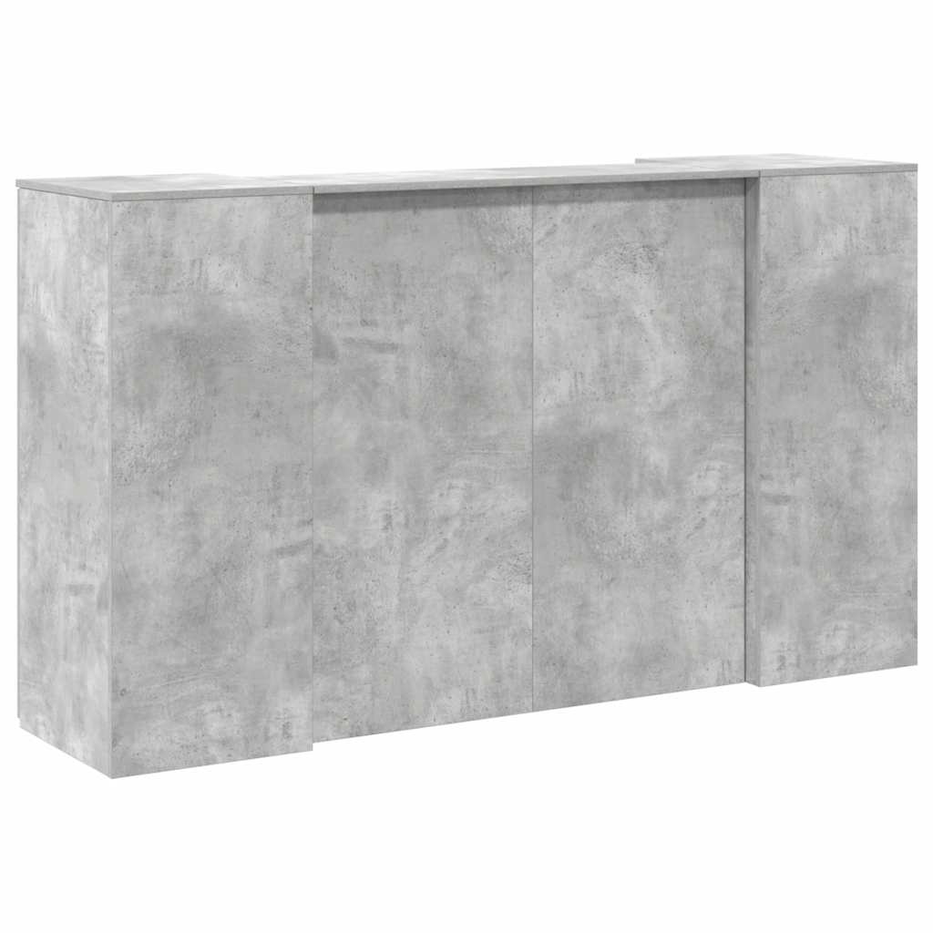 vidaXL Reception Desk Concrete Grey 180x50x103,5 cm Engineered Wood