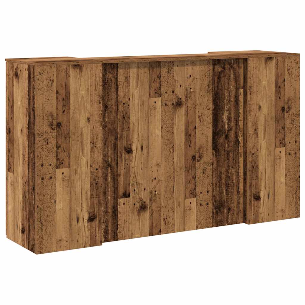 vidaXL Reception Desk Old Wood 180x50x103,5 cm Engineered Wood