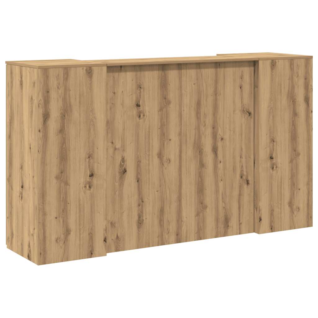vidaXL Reception Desk Artisan Oak 180x50x103,5 cm Engineered Wood