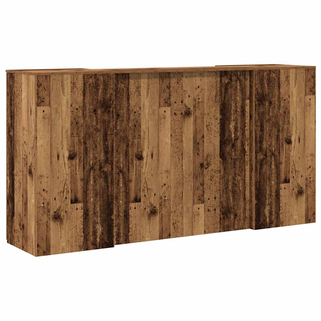 vidaXL Reception Desk Old Wood 200x50x103,5 cm Engineered Wood