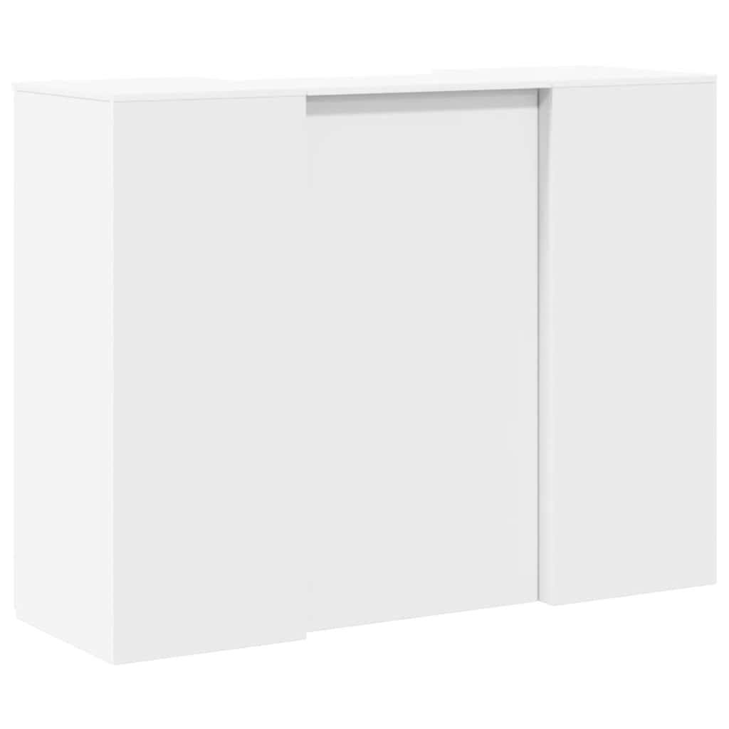 vidaXL Reception Desk White 135x50x103.5 cm Engineered Wood