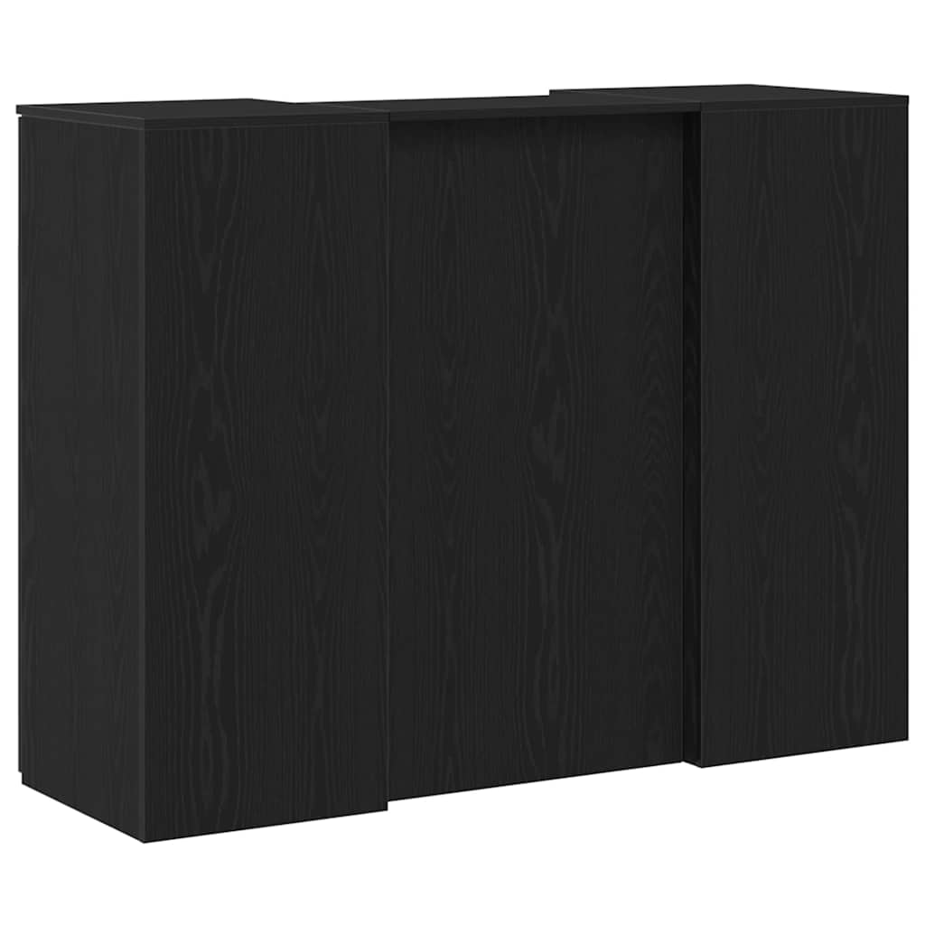 vidaXL Reception Desk Black Oak 135x50x103,5 cm Engineered Wood