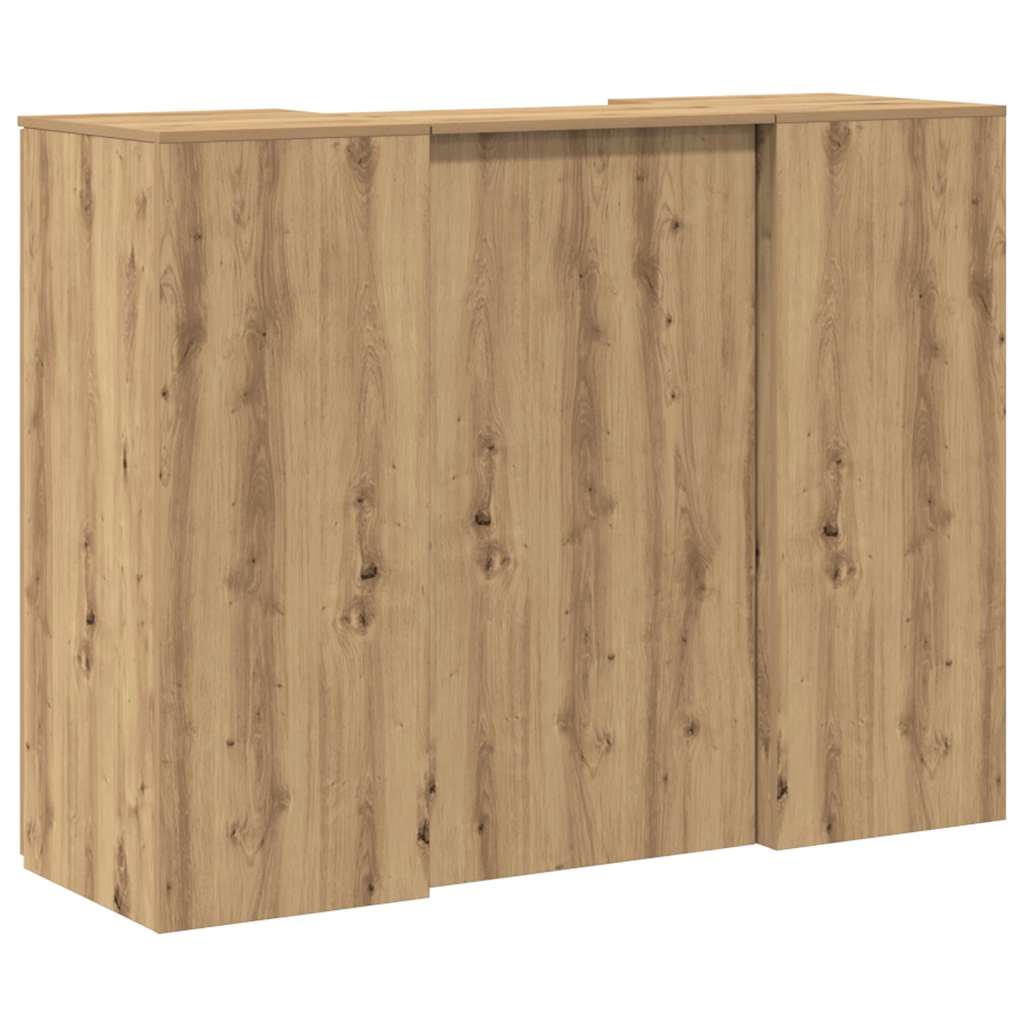 vidaXL Reception Desk Artisan Oak 135x50x103,5 cm Engineered Wood