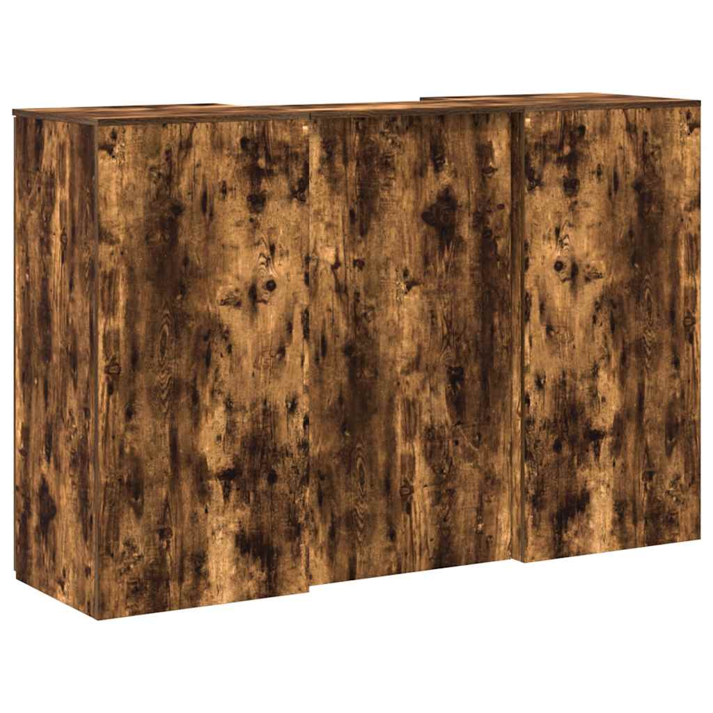 vidaXL Reception Desk Smoked Oak 155x50x103,5 cm Engineered Wood