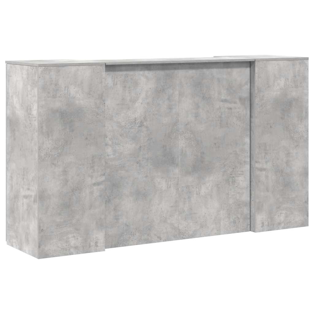 vidaXL Reception Desk Concrete Grey 180x50x103,5 cm Engineered Wood