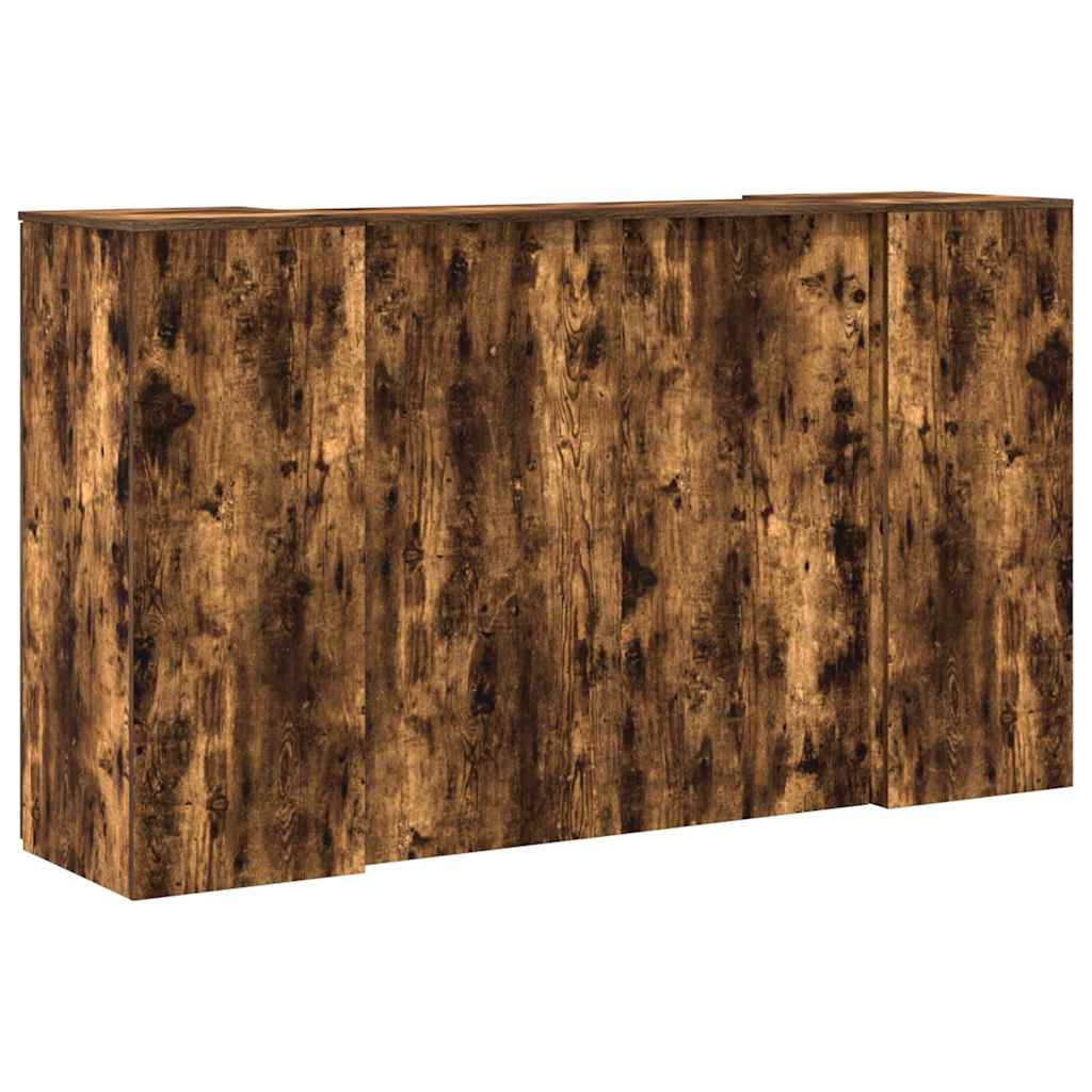 vidaXL Reception Desk Smoked Oak 180x50x103,5 cm Engineered Wood