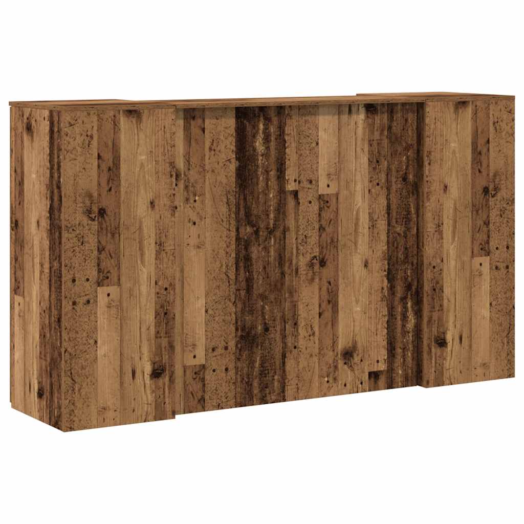 vidaXL Reception Desk Old Wood 180x50x103,5 cm Engineered Wood