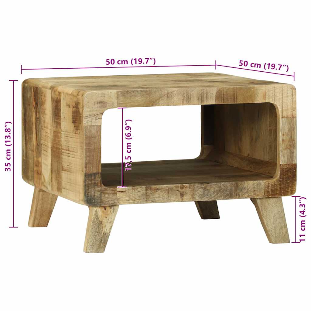 vidaXL Coffee Table Brown 50 x 50 x 35 cm Solid Mango Wood