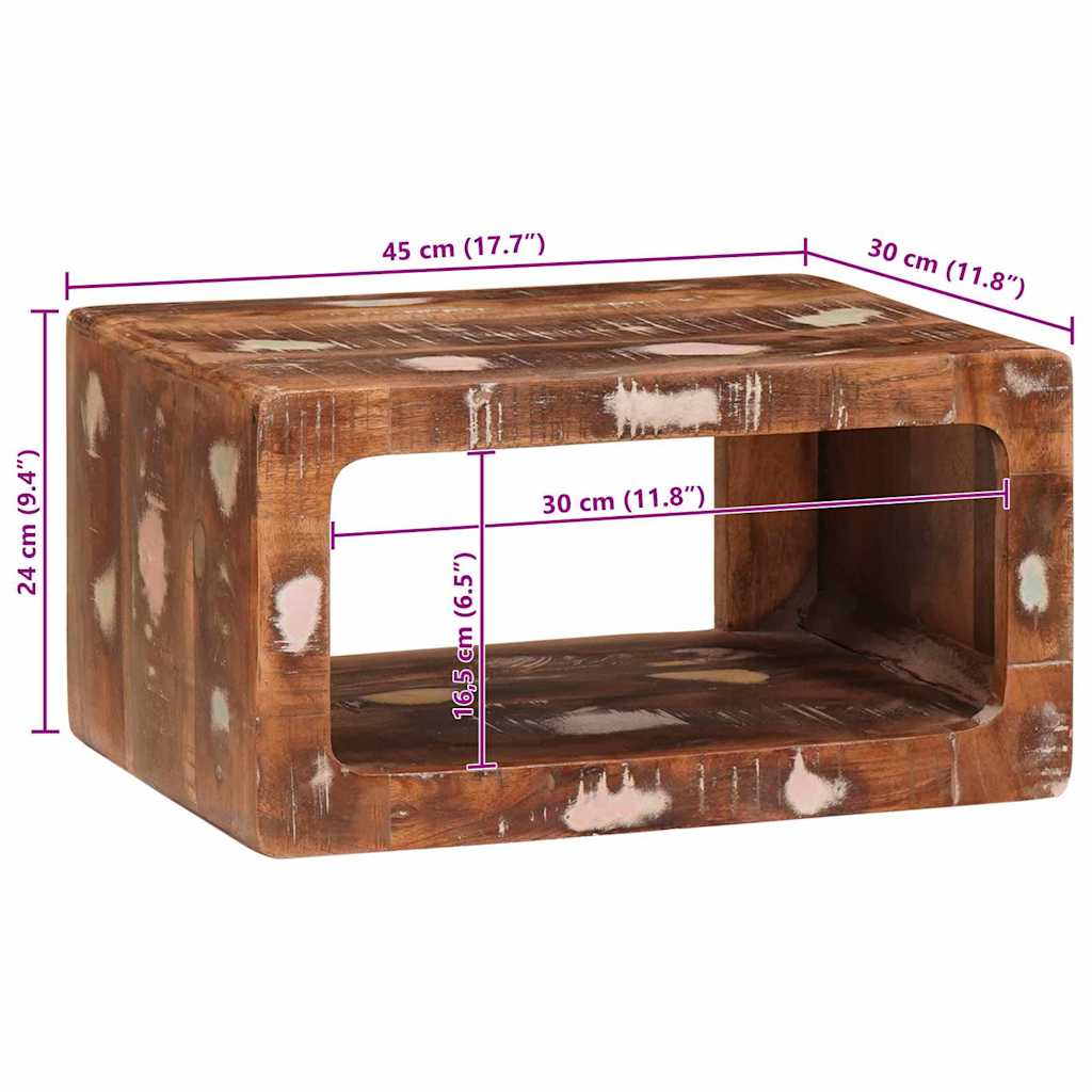 vidaXL Bedside Table Brown 45 x 30 x 24 cm Solid Reclaim Wood