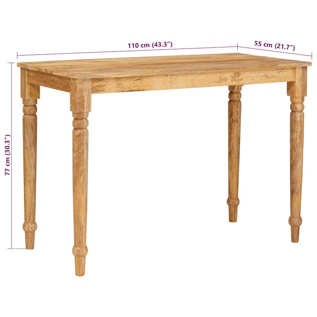 vidaXL Coffee Table Brown 110 x 55 x 77 cm Solid Mango Wood