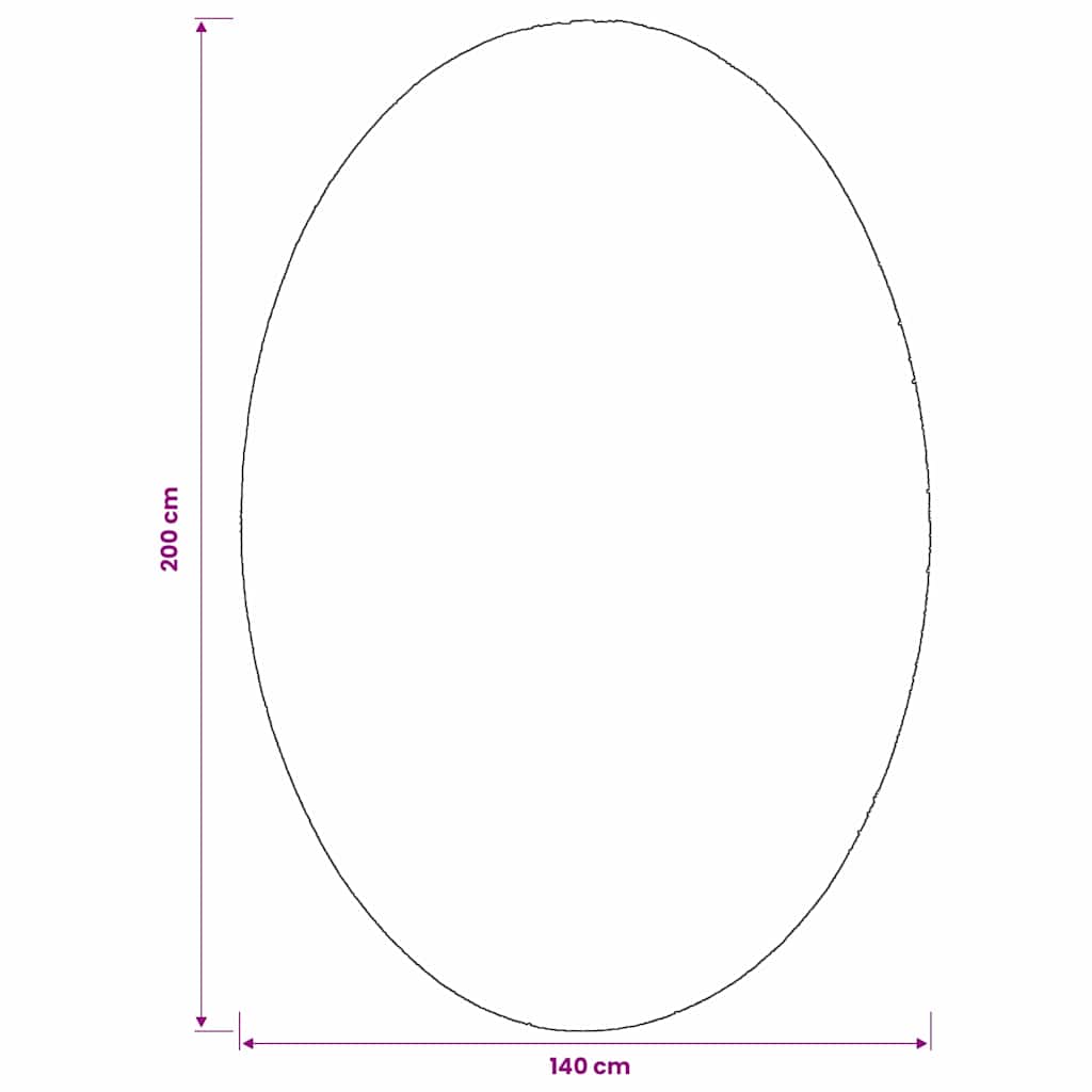 vidaXL Area Rugs Oval HUARTE Sand 140 x 200 cm 100% Polyester