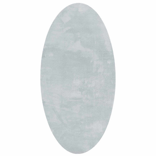 vidaXL Area Rugs Oval HUARTE Grey 100 x 200 cm 100% Polyester