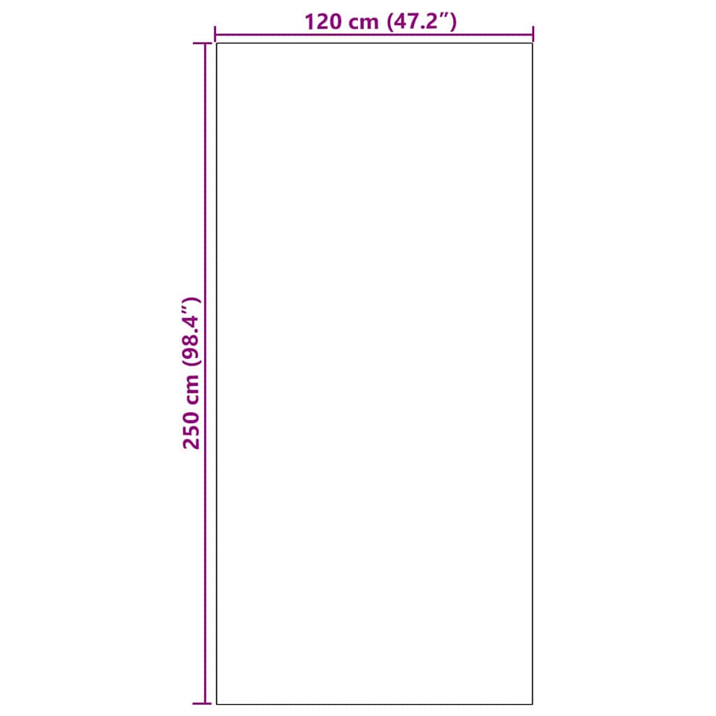 vidaXL Doormat Black 120 x 250 cm 100% Polyamide