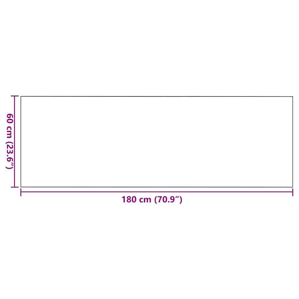 vidaXL Doormat Black 60 x 180 cm 100% Polyamide