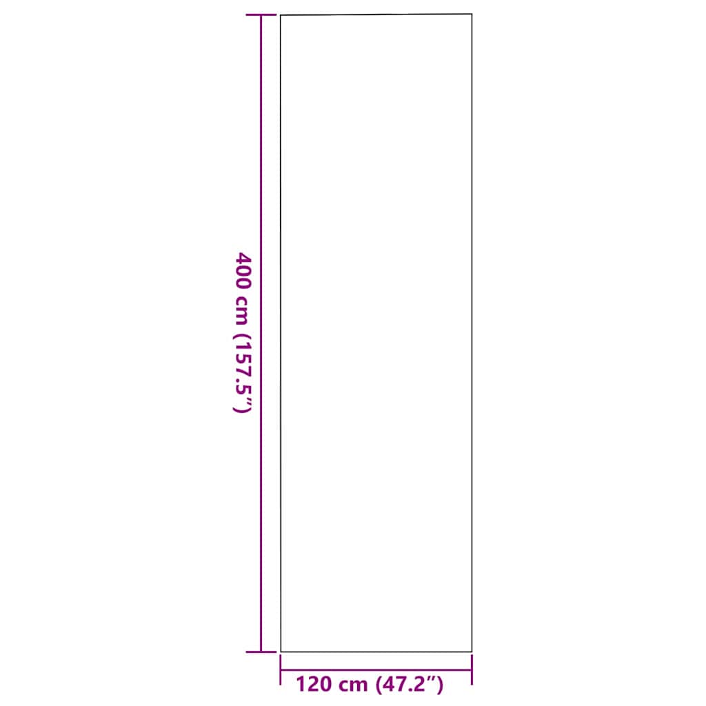 vidaXL Doormat Grey and Black 120 x 400 cm 100% Polyamide