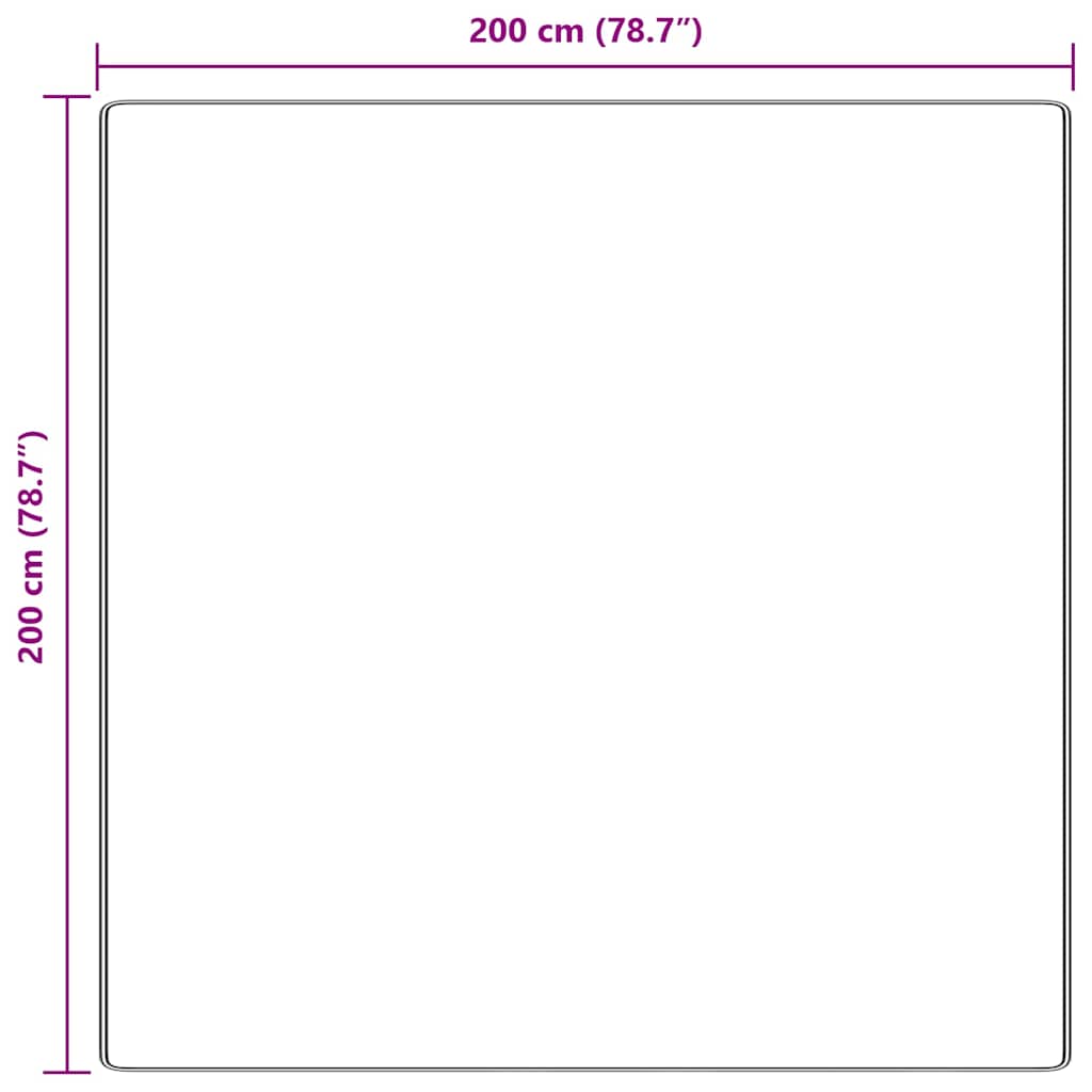 vidaXL Shaggy Rug High Pile Grey 200x200 cm PP