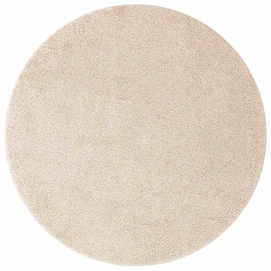 vidaXL Anti-slip Shaggy Rug Cream 120 x 120 cm PP