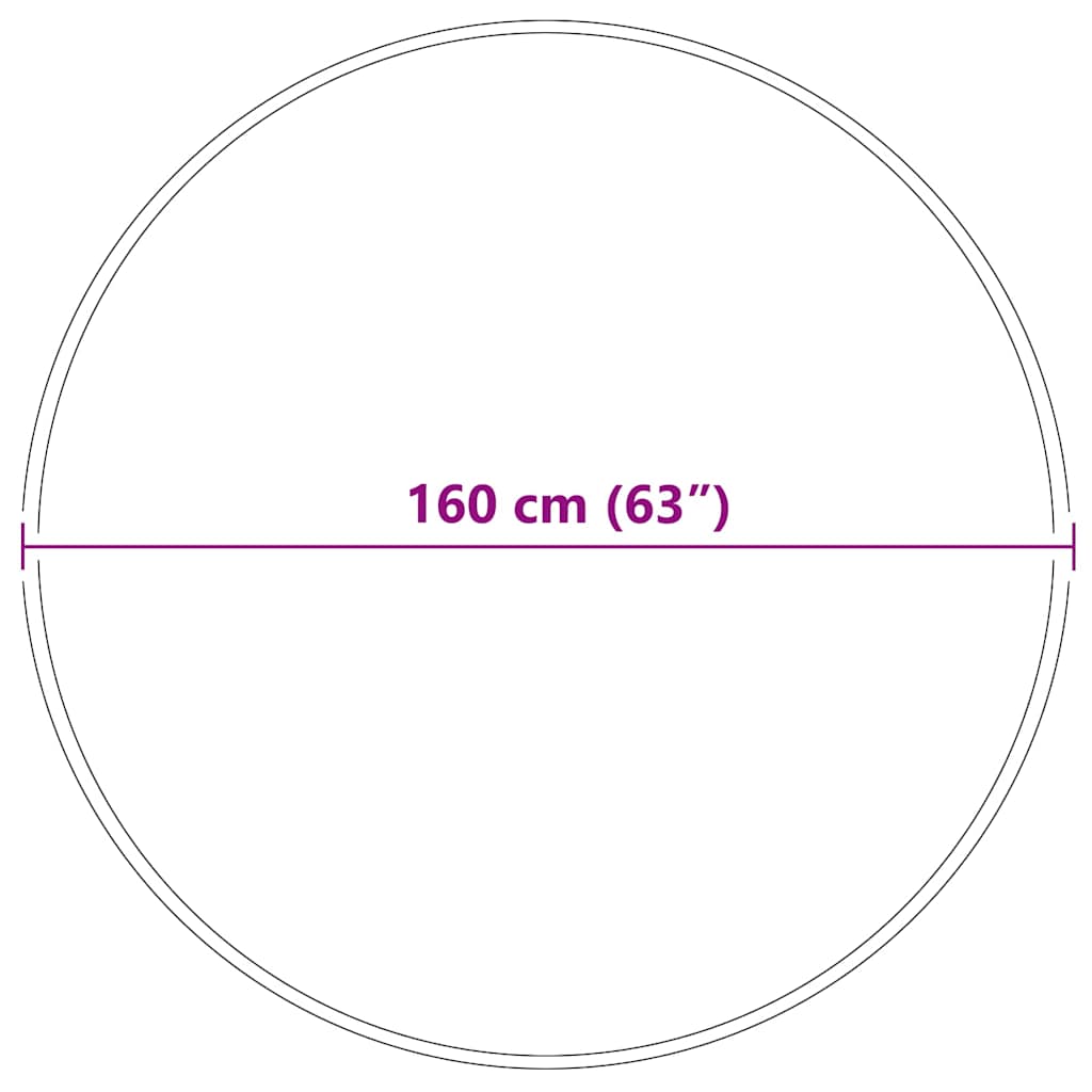 vidaXL Shaggy Rug with Latex Backing Brown ø160 cm