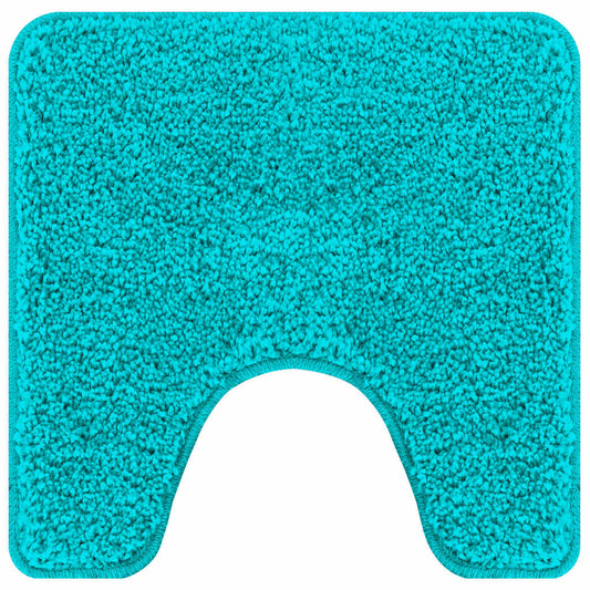 vidaXL Anti-slip Bath Mat with Toilet Cut Turquoise 50 x 50 cm PP